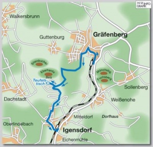 Wanderweg zum Teufelstisch: NZ Info-Grafik